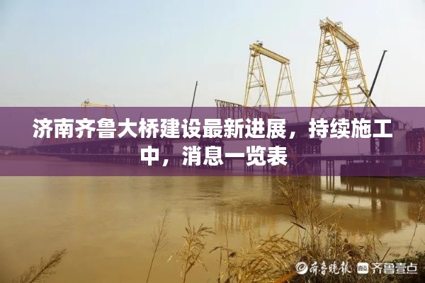 济南齐鲁大桥建设最新进展，持续施工中，消息一览表