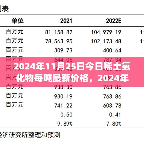 2024年稀土氧化物市场洞察，最新每吨价格及深远影响