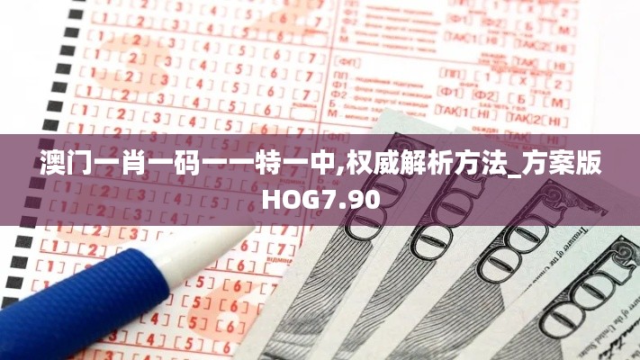 澳门一肖一码一一特一中,权威解析方法_方案版HOG7.90