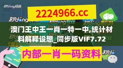 澳门王中王一肖一特一中,统计材料解释设想_同步版VIF7.72