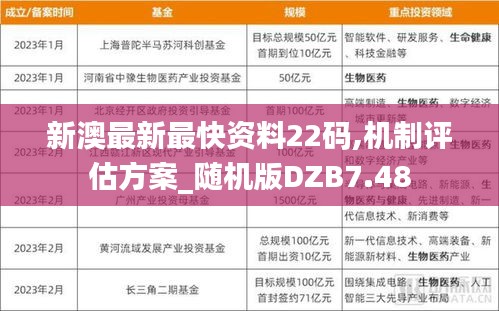 新澳最新最快资料22码,机制评估方案_随机版DZB7.48