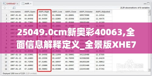 25049.0cm新奥彩40063,全面信息解释定义_全景版XHE7.7