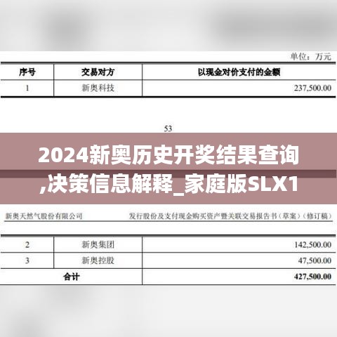 2024新奥历史开奖结果查询,决策信息解释_家庭版SLX13.26