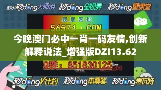 今晚澳门必中一肖一码友情,创新解释说法_增强版DZI13.62