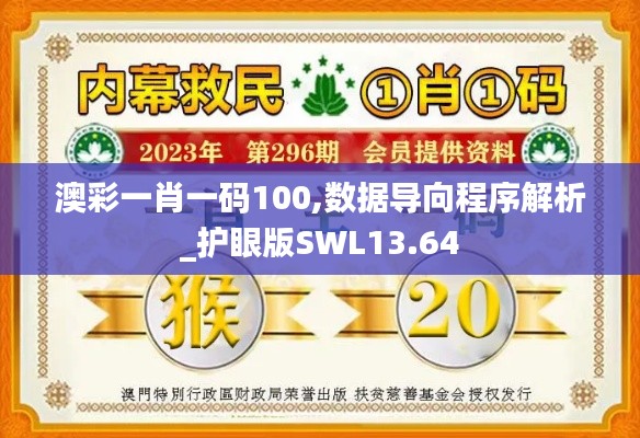 澳彩一肖一码100,数据导向程序解析_护眼版SWL13.64