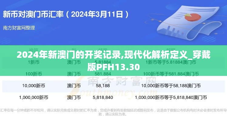 2024年新澳门的开奖记录,现代化解析定义_穿戴版PFH13.30