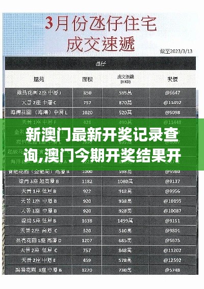 新澳门最新开奖记录查询,澳门今期开奖结果开奖记录查询表,今期澳门开奖结果查,详情执行数据安援_影视版DLE13.8