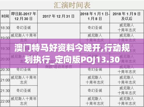 澳门特马好资料今晚开,行动规划执行_定向版POJ13.30