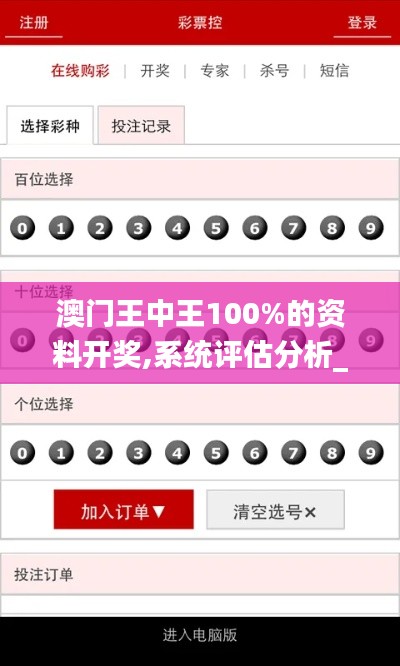 澳门王中王100%的资料开奖,系统评估分析_任务版DJQ13.45