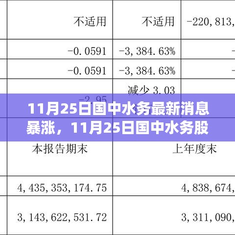 国中水务股价飙升背后的故事，最新消息暴涨揭秘