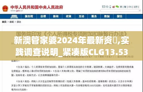 新澳管家婆2024年最新资枓,实践调查说明_紧凑版CLG13.53