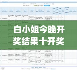 白小姐今晚开奖结果十开奖记录,实地数据验证_清晰版ERO13.28