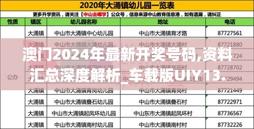 澳门2024年最新开奖号码,资料汇总深度解析_车载版UIY13.96