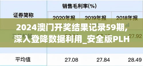 2024澳门开奖结果记录59期,深入登降数据利用_安全版PLH13.20