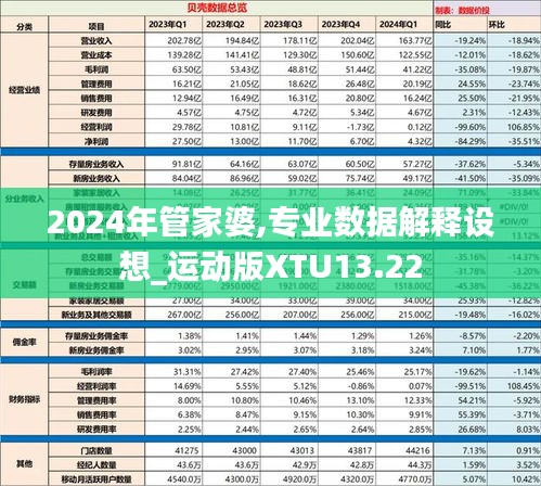 2024年管家婆,专业数据解释设想_运动版XTU13.22