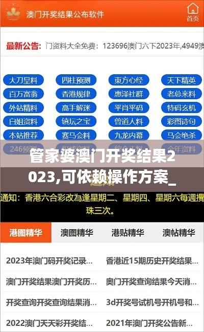 管家婆澳门开奖结果2023,可依赖操作方案_冷静版ICA13.32