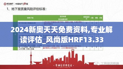 2024新奥天天免费资料,专业解读评估_风尚版HRF13.33