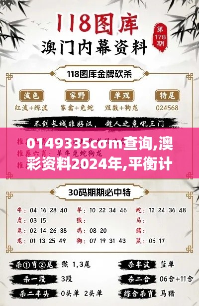 0149335cσm查询,澳彩资料2024年,平衡计划息法策略_妹妹版IKC40.392