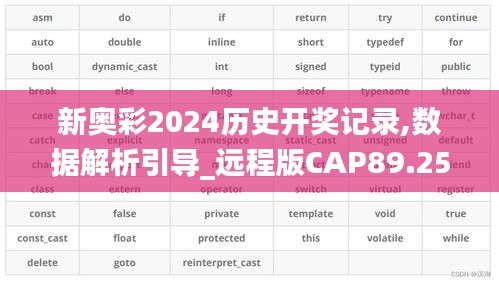 新奥彩2024历史开奖记录,数据解析引导_远程版CAP89.253