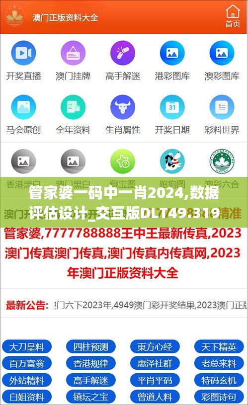 管家婆一码中一肖2024,数据评估设计_交互版DLT49.319