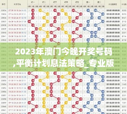 2023年澳门今晚开奖号码,平衡计划息法策略_专业版JQV2.687