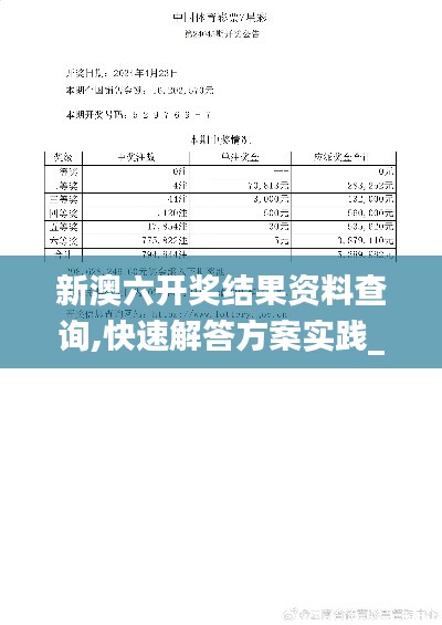 新澳六开奖结果资料查询,快速解答方案实践_内容版BYV21.991