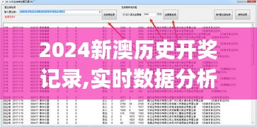 2024新澳历史开奖记录,实时数据分析_传承版LUD35.281