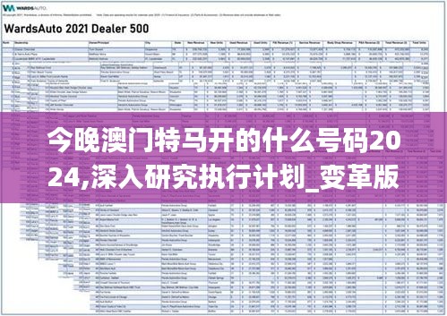 今晚澳门特马开的什么号码2024,深入研究执行计划_变革版DGI77.602