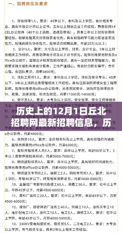 历史上的12月1日，丘北招聘网最新招聘信息与就业机遇挑战概览