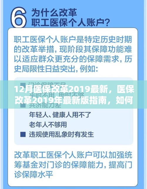 医保改革指南，如何顺利完成医保调整任务（最新版）