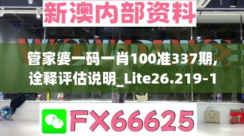 管家婆一码一肖100准337期,诠释评估说明_Lite26.219-1