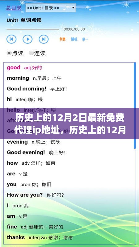 历史上的12月2日最新免费代理IP地址解析与全面评测