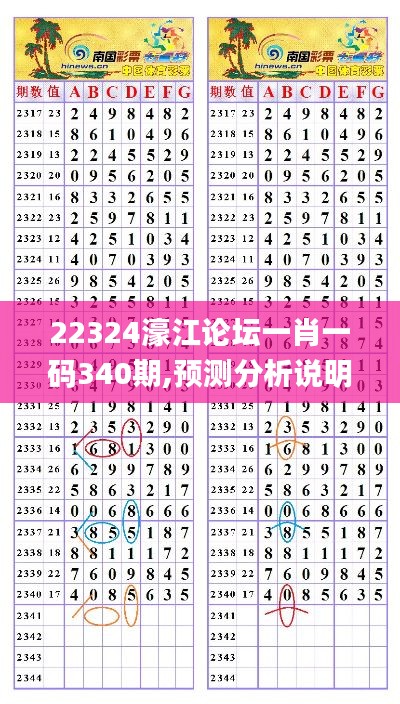 22324濠江论坛一肖一码340期,预测分析说明_DX版157.860-2