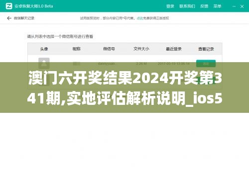 澳门六开奖结果2024开奖第341期,实地评估解析说明_ios5.660