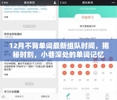 揭秘12月不背单词最新组队时间，小巷深处的单词记忆宝藏开启