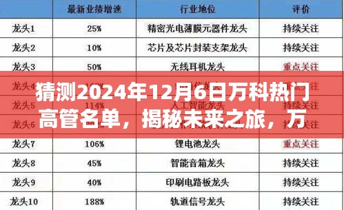 揭秘未来万科高管名单，探寻自然美景背后的探索者名单，启程寻找内心宁静与平和的旅程（预测至2024年12月6日）