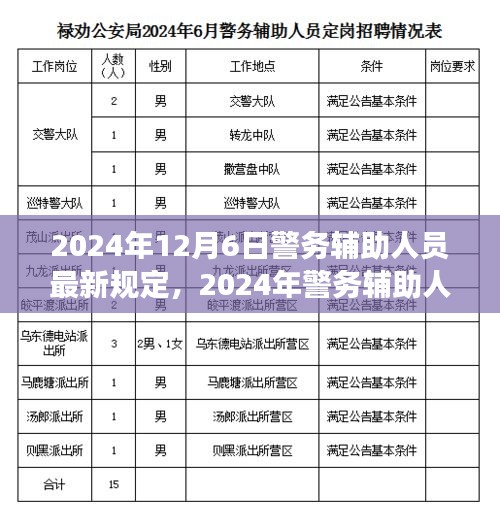 2024年警务辅助人员最新规定及其多元视角解读