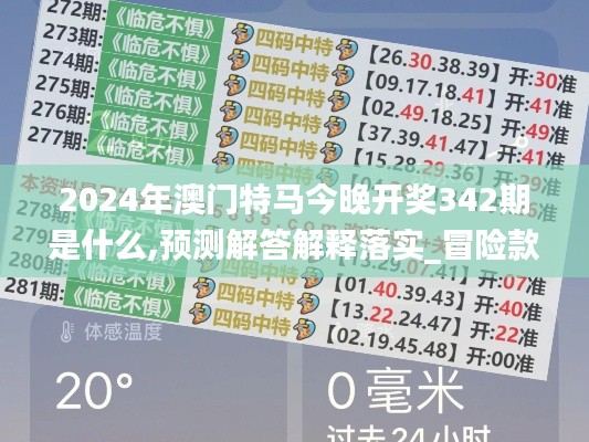 2024年澳门特马今晚开奖342期是什么,预测解答解释落实_冒险款6.810