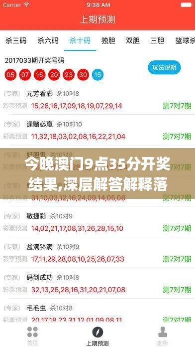 今晚澳门9点35分开奖结果,深层解答解释落实_粉丝版3.160