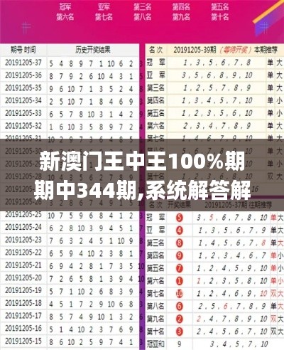 新澳门王中王100%期期中344期,系统解答解释落实_pack17.412