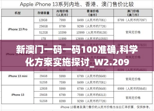 新澳门一码一码100准确,科学化方案实施探讨_W2.209