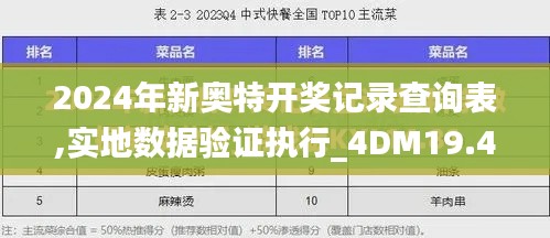 2024年新奥特开奖记录查询表,实地数据验证执行_4DM19.429