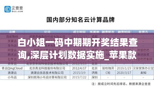 白小姐一码中期期开奖结果查询,深层计划数据实施_苹果款7.531