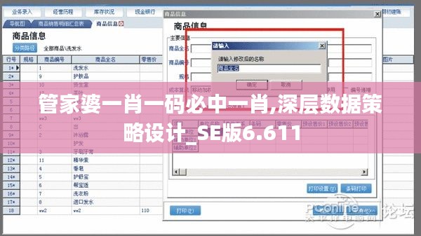 管家婆一肖一码必中一肖,深层数据策略设计_SE版6.611