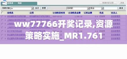 ww77766开奖记录,资源策略实施_MR1.761