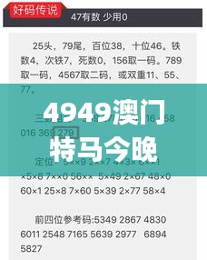 4949澳门特马今晚开奖,涵盖广泛的说明方法_S6.782