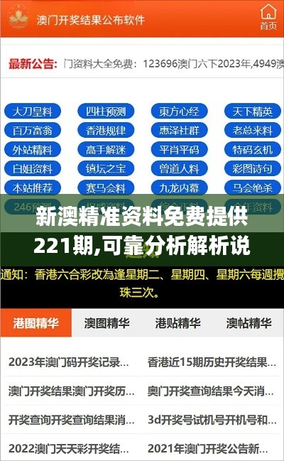 新澳精准资料免费提供221期,可靠分析解析说明_影像版7.459