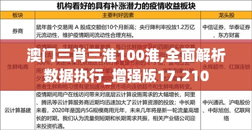 澳门三肖三淮100淮,全面解析数据执行_增强版17.210