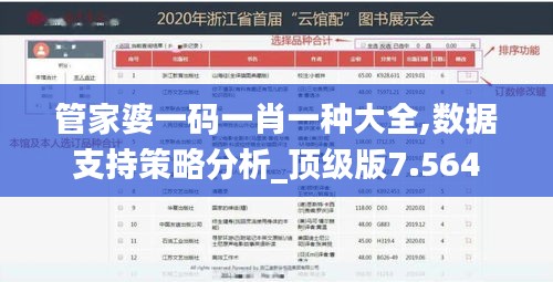 管家婆一码一肖一种大全,数据支持策略分析_顶级版7.564