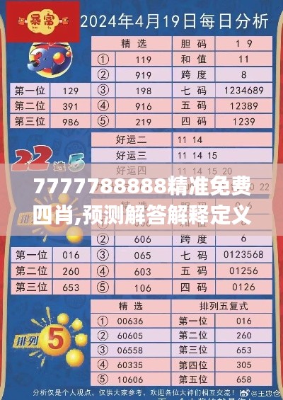 7777788888精准免费四肖,预测解答解释定义_W3.414